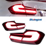 BMW 3 Series F30 F35 Retrofit Taillights, 5 Series Shape LED Rear Lamp, Sequential Turn Signal, Brake Light, Plug & Play