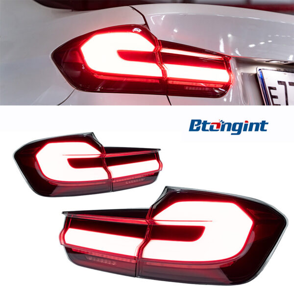 BMW 3 Series F30 F35 Retrofit Taillights, 5 Series Shape LED Rear Lamp, Sequential Turn Signal, Brake Light, Plug & Play