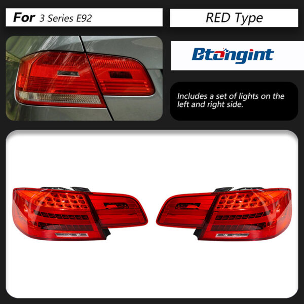 Retrofit LED Taillights For BMW 3 Series E92 2006-2012, Sequential Turn Signal, Running & Brake Light, Plug & Play