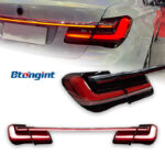 Retrofit Integrated Through Taillights For BMW 7 Series F01 F02 2009-2014, G12 Look LED Rear Lamp, Plug & Play