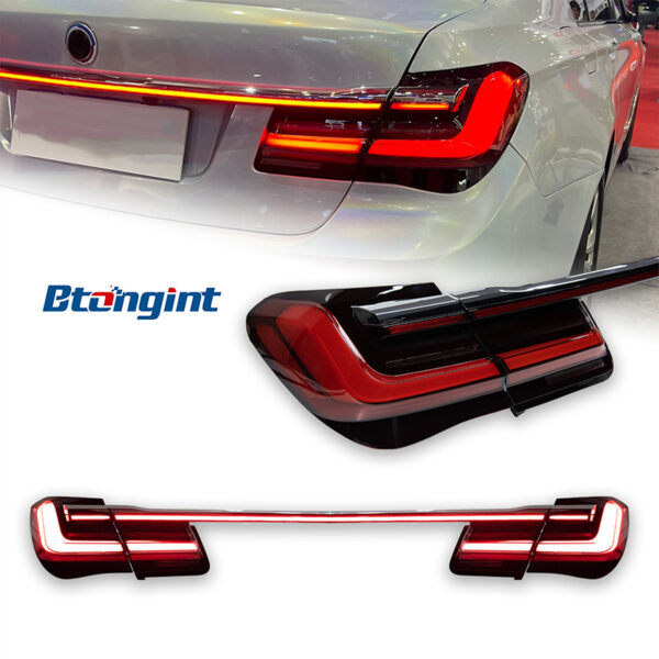 Retrofit Integrated Through Taillights For BMW 7 Series F01 F02 2009-2014, G12 Look LED Rear Lamp, Plug & Play