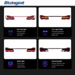 Retrofit Integrated Through Taillights For BMW 7 Series F01 F02 2009-2014, G12 Look LED Rear Lamp, Plug & Play