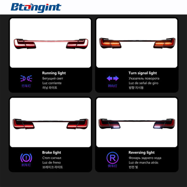 Retrofit Integrated Through Taillights For BMW 7 Series F01 F02 2009-2014, G12 Look LED Rear Lamp, Plug & Play