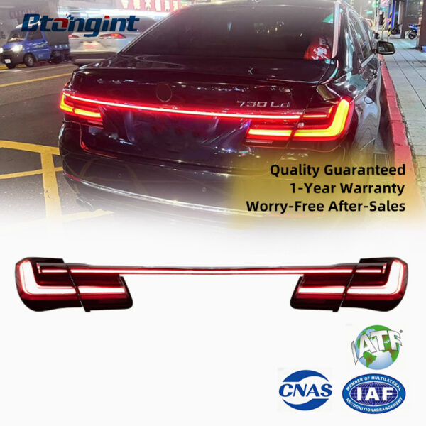 Retrofit Integrated Through Taillights For BMW 7 Series F01 F02 2009-2014, G12 Look LED Rear Lamp, Plug & Play