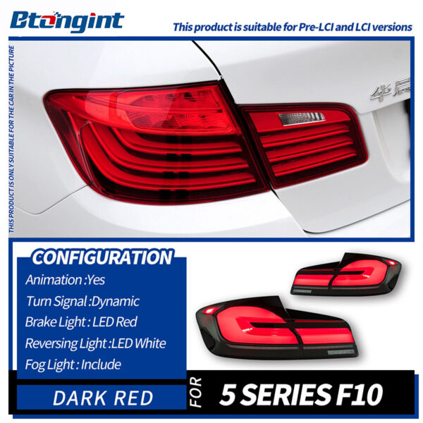 Retrofit LED Taillights For BMW 5 Series F10 F18 2011-2017, Sequential Turn Signal, Running Light, Plug & Play