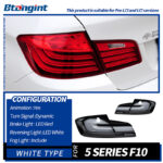 Retrofit LED Taillights For BMW 5 Series F10 F18 2011-2017, Sequential Turn Signal, Running Light, Plug & Play