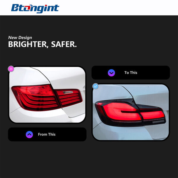 Retrofit LED Taillights For BMW 5 Series F10 F18 2011-2017, Sequential Turn Signal, Running Light, Plug & Play