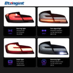 Retrofit LED Taillights For BMW 5 Series F10 F18 2011-2017, Sequential Turn Signal, Running Light, Plug & Play