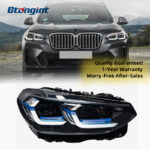 For 2018‑2021 BMW X3 G01 G08, Aftermarket Retrofit Old‑to‑New Upgrade Headlamp Assembly, Bi‑LED Projector Lens, Sequential LED Turn Signal, DRL, Plug‑and‑Play 12V Auto Headlight