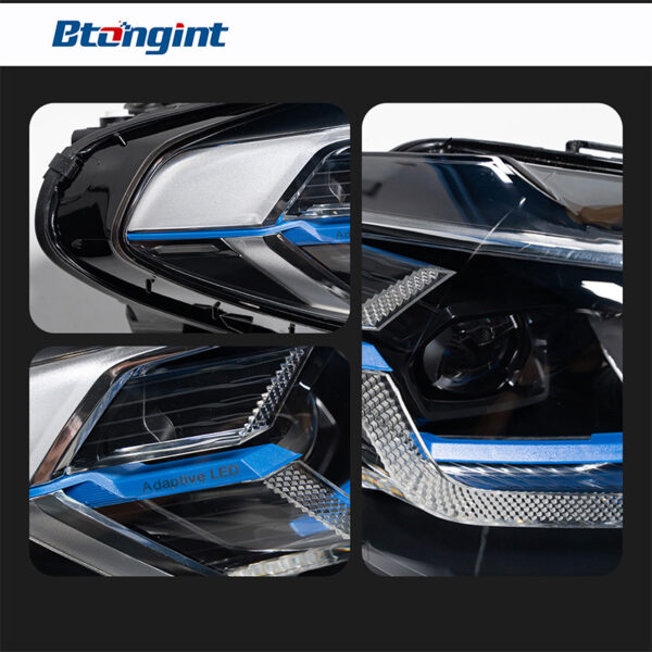 For 2018‑2021 BMW X3 G01 G08, Aftermarket Retrofit Old‑to‑New Upgrade Headlamp Assembly, Bi‑LED Projector Lens, Sequential LED Turn Signal, DRL, Plug‑and‑Play 12V Auto Headlight