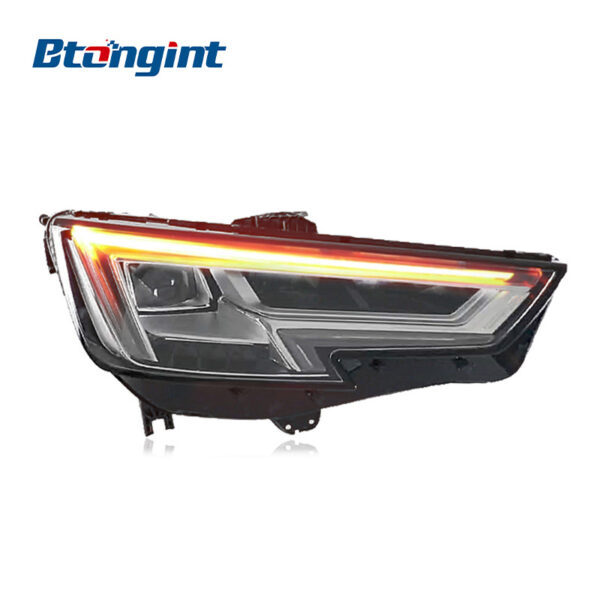 For 2017-2019 Audi A4 Headlight Assembly, Base to High Spec Upgrade, LED DRL, Sequential Turn Signal, Projector Lens