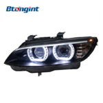 For BMW 3 Series E92 E93 2006-2012 Headlight Assembly Retrofit, LED DRL, Turn Signal & Angel Eyes