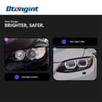For BMW 3 Series E92 E93 2006-2012 Headlight Assembly Retrofit, LED DRL, Turn Signal & Angel Eyes