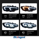 For BMW 3 Series F30 2012-2019 Headlight Assembly Retrofit, 2023 Style Double Hook LED DRL, Turn Signal & Projector Lens