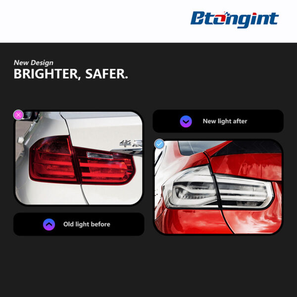 For BMW 3 Series F30 2013-2018 LED Taillight Assembly Retrofit, Sequential Turn Signal & Brake Light, In Stock