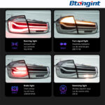 For BMW 3 Series F30 2013-2018 LED Taillight Assembly Retrofit, Sequential Turn Signal & Brake Light, In Stock