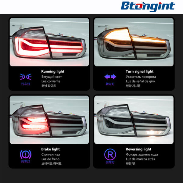 For BMW 3 Series F30 2013-2018 LED Taillight Assembly Retrofit, Sequential Turn Signal & Brake Light, In Stock