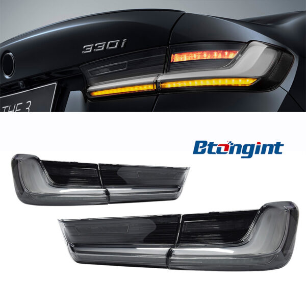 For BMW 3 Series G20 G28 2019-2024 Venom White LED Taillight Assembly, Running Light, Turn Signal & Brake Lamp