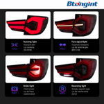 For BMW X3 F25 2010-2017 Taillight Assembly Retrofit, New Style Dynamic Sequential LED Turn Signal
