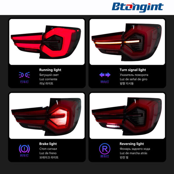 For BMW X3 F25 2010-2017 Taillight Assembly Retrofit, New Style Dynamic Sequential LED Turn Signal