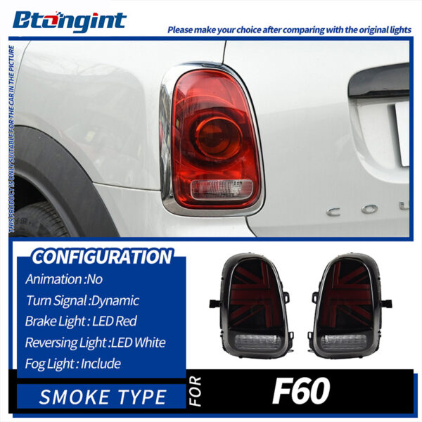 Retrofit Union Jack LED Taillights For MINI Countryman F60, Dynamic Sequential Turn Signal, Plug & Play