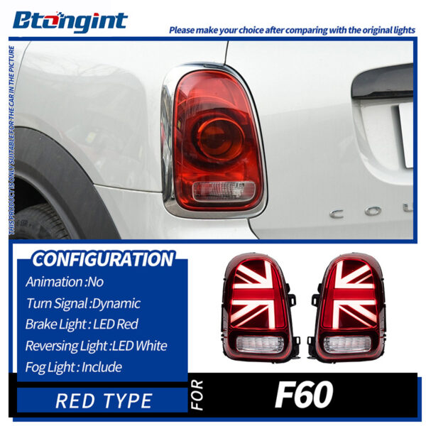 Retrofit Union Jack LED Taillights For MINI Countryman F60, Dynamic Sequential Turn Signal, Plug & Play