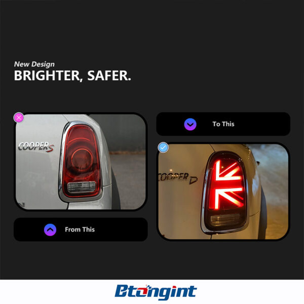 Retrofit Union Jack LED Taillights For MINI Countryman F60, Dynamic Sequential Turn Signal, Plug & Play