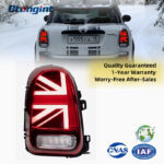 Retrofit Union Jack LED Taillights For MINI Countryman F60, Dynamic Sequential Turn Signal, Plug & Play