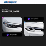 Modified Dual‑L LED Projector Headlight Assembly for 2018‑2023 BMW 5 Series G30, Replacement Front Head Lamp