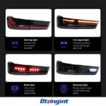 Modified CLS‑Style Laser LED Tail Light Assembly for 2019‑2023 BMW 3 Series G20 / G28 / G80, Rear Lamp with Running & Turn Signal Light