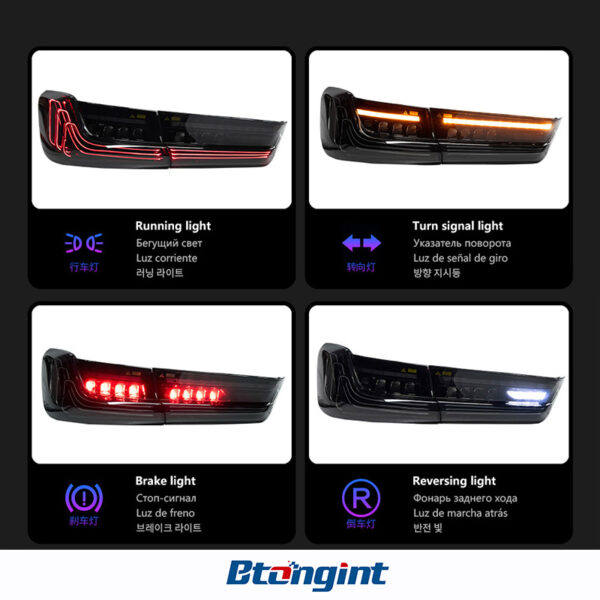 Modified CLS‑Style Laser LED Tail Light Assembly for 2019‑2023 BMW 3 Series G20 / G28 / G80, Rear Lamp with Running & Turn Signal Light