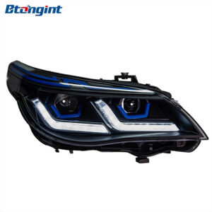 Modified Blueberry‑Style LED Dual‑Projector Headlight Assembly for 2003‑2010 BMW 5 Series E60, Front Lamp with LED Turn Signal