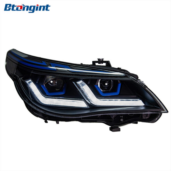 Modified Blueberry‑Style LED Dual‑Projector Headlight Assembly for 2003‑2010 BMW 5 Series E60, Front Lamp with LED Turn Signal
