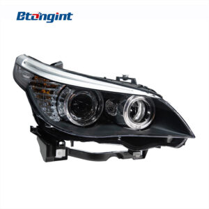 Modified Angel‑Eye Dual‑Projector Headlight Assembly for 2003‑2010 BMW 5‑Series E60, Front Lamp With LED Turn Signal