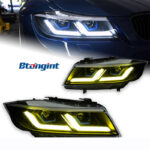 Suitable for 05‑12 BMW 3 Series E90 Headlight Assembly Modification, LED DRL, Sequential Turn Signal, Bi‑Xenon Projector Lens