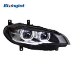 Fits 08‑14 BMW X6 E71 Headlight Assembly, Modified New‑Style Angel Eyes LED Projector Headlight