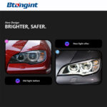 Fits 08‑14 BMW X6 E71 Headlight Assembly, Modified New‑Style Angel Eyes LED Projector Headlight