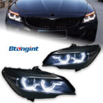 Fits 09‑16 BMW Z4 E89 Headlight Assembly, Modified Projector Xenon Headlamp with LED Sequential Turn Signal