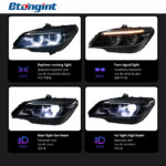 Fits 09‑16 BMW Z4 E89 Headlight Assembly, Modified Projector Xenon Headlamp with LED Sequential Turn Signal