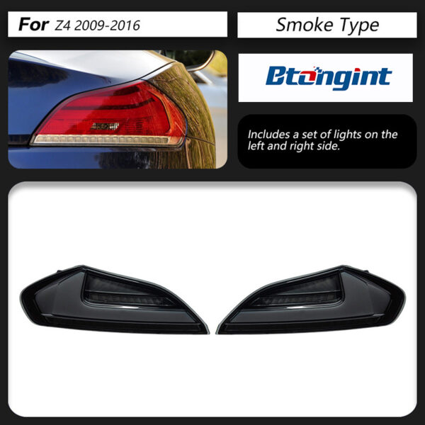 Fits 09‑16 BMW Z4 E89 Tail Light Assembly, Modified LED DRL Brake Light Rear Fog Lamp with Sequential Turn Signal