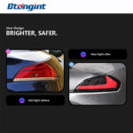 Fits 09‑16 BMW Z4 E89 Tail Light Assembly, Modified LED DRL Brake Light Rear Fog Lamp with Sequential Turn Signal