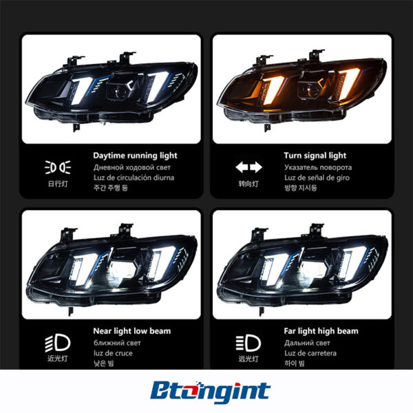 Fits 10‑13 BMW 3 Series E93 Headlight Assembly, Modified LED Projector Headlamp with DRL & Sequential Turn Signal