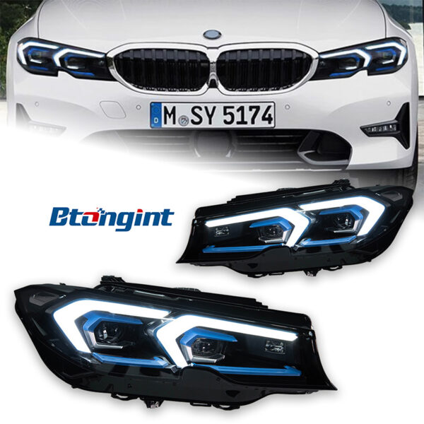 Headlight Assembly for BMW G20 G28 3 Series 320i 2019-2024, Retrofit LED Headlamp with Integrated Turn Signal.