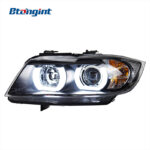 LED Angel Eye Headlight Assembly For BMW 3 Series E90 318 320 325i, Modified DRL Daytime Running Light.