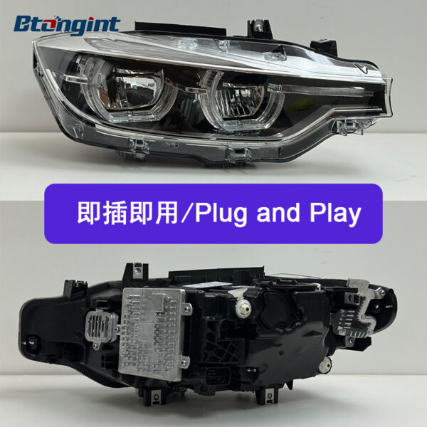 Headlight Assembly For BMW 3 Series F30 F35 2013-2018, Upgrade To New Style Spoon LED Headlights.