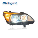 Headlight Assembly For BMW 5 Series E60 520 523 525 530, Modified LED Headlamp With Projector Lens