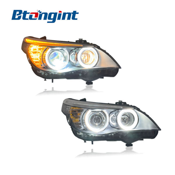 Headlight Assembly For BMW 5 Series E60 520 523 525 530, Modified LED Headlamp With Projector Lens