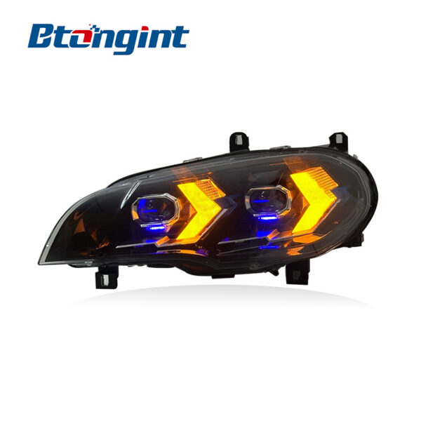 LED Headlight Assembly For BMW X5 E70 2007-2013, New Arrow Dual Mode DRL Front Headlamp Upgrade.