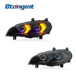LED Headlight Assembly For BMW X5 E70 2007-2013, New Arrow Dual Mode DRL Front Headlamp Upgrade.
