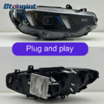 Laser Fang Two-Tone DRL Headlight Assembly For BMW 4 Series F32 2013-2020, Sequential Turn Signal.